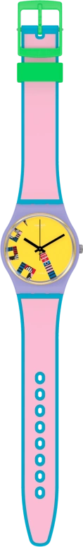 Swatch,Originals 34mm,34mm,Plastic,Yellow,Closed,GZ342