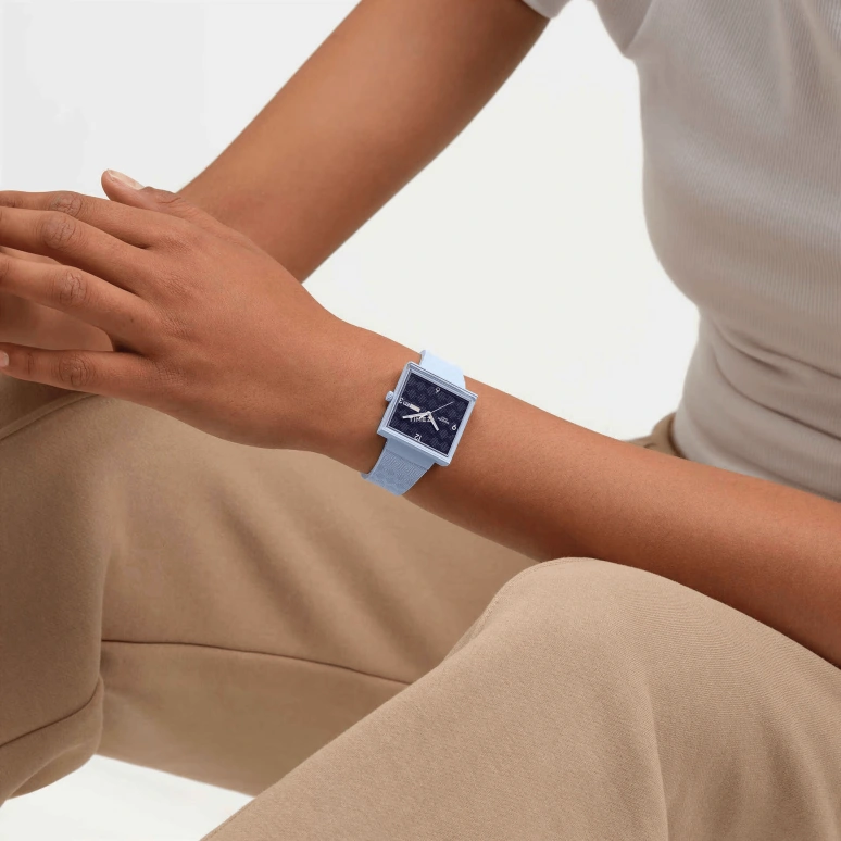 斯沃琪,原创 41.80毫米,41.80毫米,生物陶瓷,墨蓝色,石英,星期历,日历,SO34L701