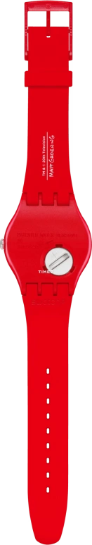 Swatch,Originals 41mm,41mm,Bio-sourced,Red,Quartz,Round,SO29Z120