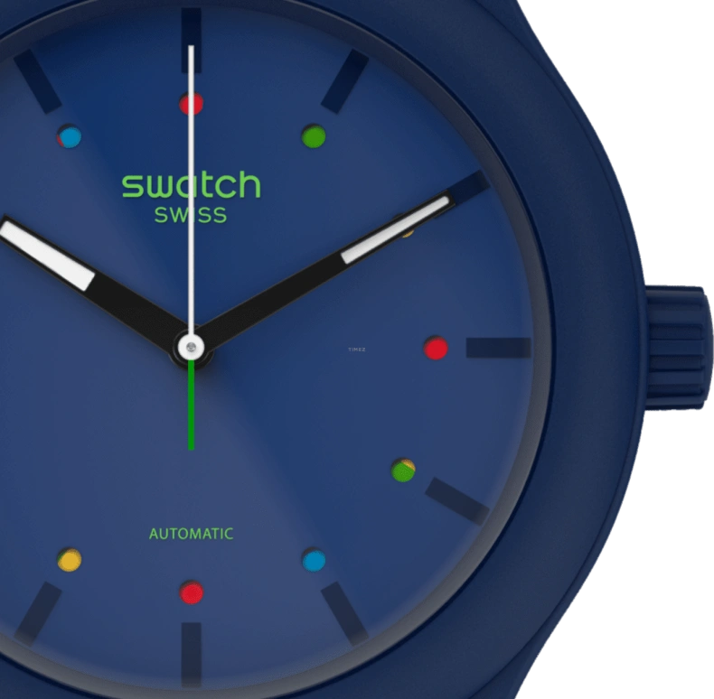 Swatch,Originals 42mm,42mm,Bioceramic,Blue,Quartz,Sapphire,Crystal Glass,Round,SO30N400