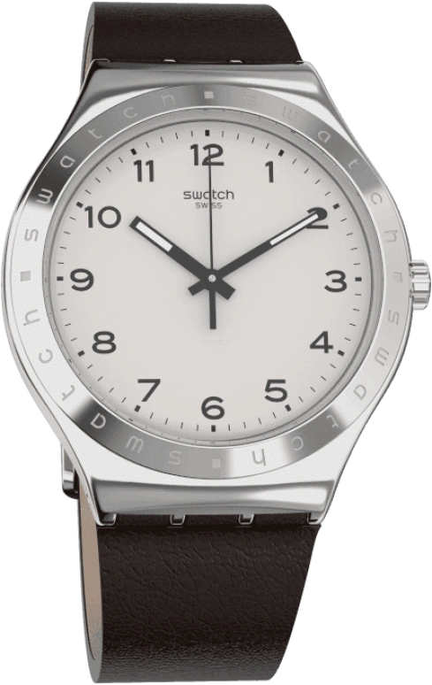Swatch,IRONY 42.70mm,42.70mm,Stainless Steel,Silver White,YWS101