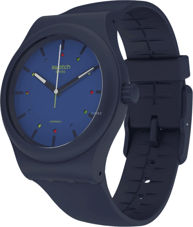 Swatch,Originals 42mm,42mm,Bioceramic,Blue,Quartz,Sapphire,Crystal Glass,Round,SO30N400