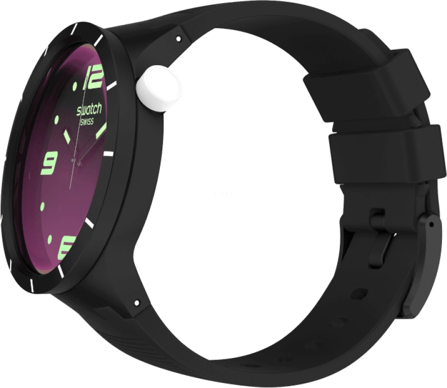 Swatch,THE BOLD 47mm,47mm,Plastic,Gradient,Purple,Sapphire,Crystal Glass,SO27B119