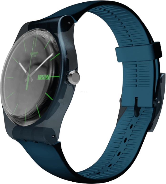 Swatch,CLASSIC 41mm,41mm,Plastic,Blue,SUON700