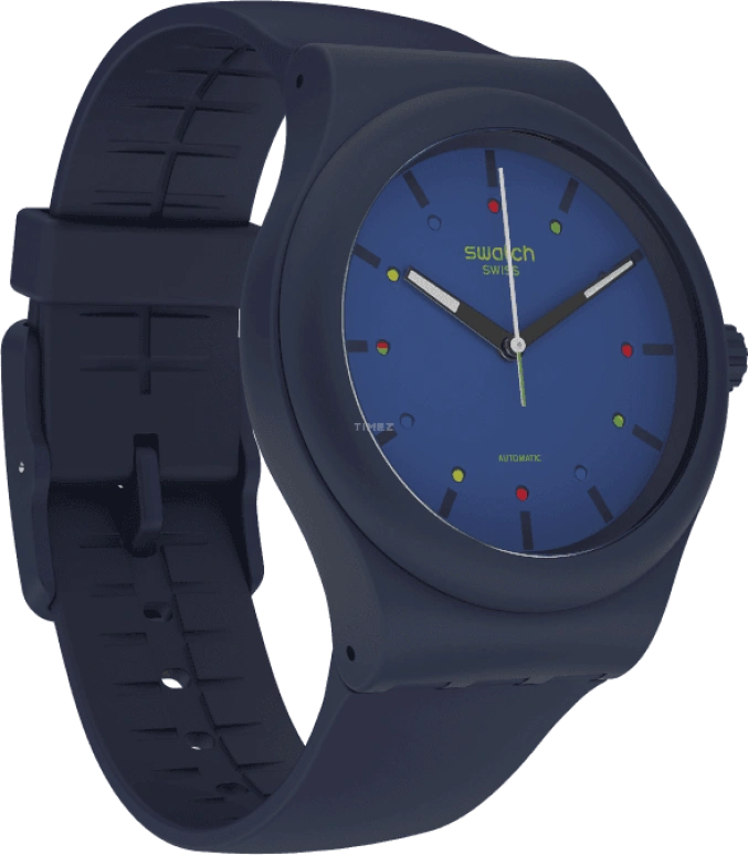 Swatch,Originals 42mm,42mm,Bioceramic,Blue,Quartz,Sapphire,Crystal Glass,Round,SO30N400