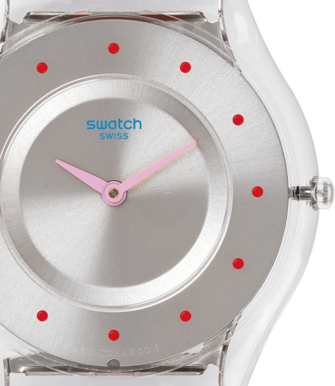 Swatch,SKIN 34mm,34mm,Plastic,Silver,SFE102