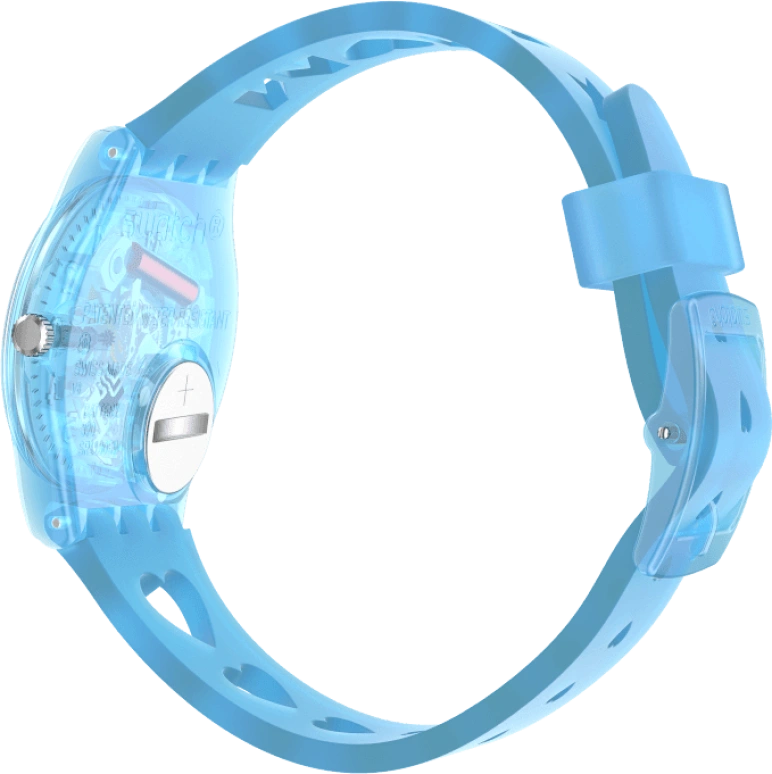 Swatch,Originals 34mm,34mm,Plastic,Blue,Open,GZ353