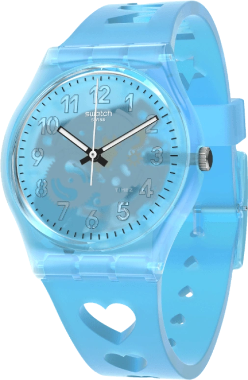 Swatch,Originals 34mm,34mm,Plastic,Blue,Open,GZ353