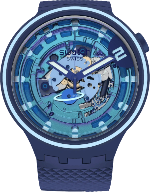 Swatch,Other 47mm,47mm,Sapphire,Crystal Glass,SB01N101