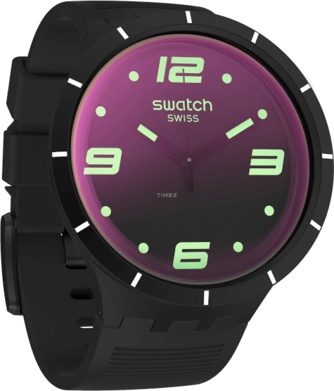 Swatch,THE BOLD 47mm,47mm,Plastic,Gradient,Purple,Sapphire,Crystal Glass,SO27B119