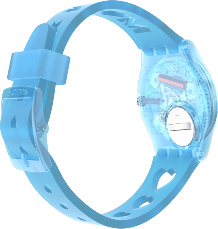 Swatch,Originals 34mm,34mm,Plastic,Blue,Open,GZ353