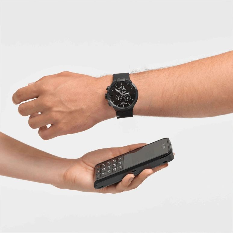 斯沃琪,THE BOLD 47毫米,47毫米,复合材料,黑色,石英,计时,圆形,SB02B103,SB02B103-6000