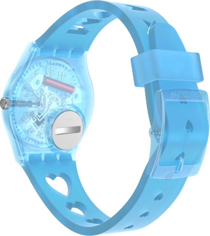 Swatch,Originals 34mm,34mm,Plastic,Blue,Open,GZ353