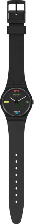 Swatch,Originals 34mm,34mm,Bio-sourced,Black,Quartz,Tonneau,SO28B102