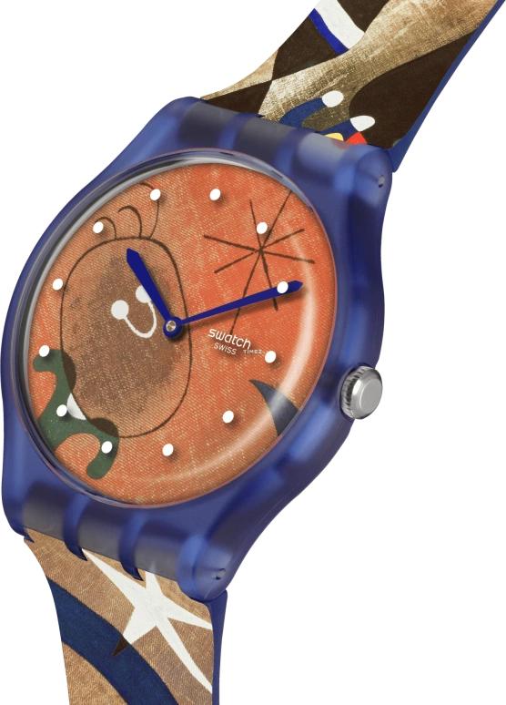 Swatch,Originals 41mm,41mm,Bio-sourced,Orange Red,Quartz,Round,Blue,SO29Z136