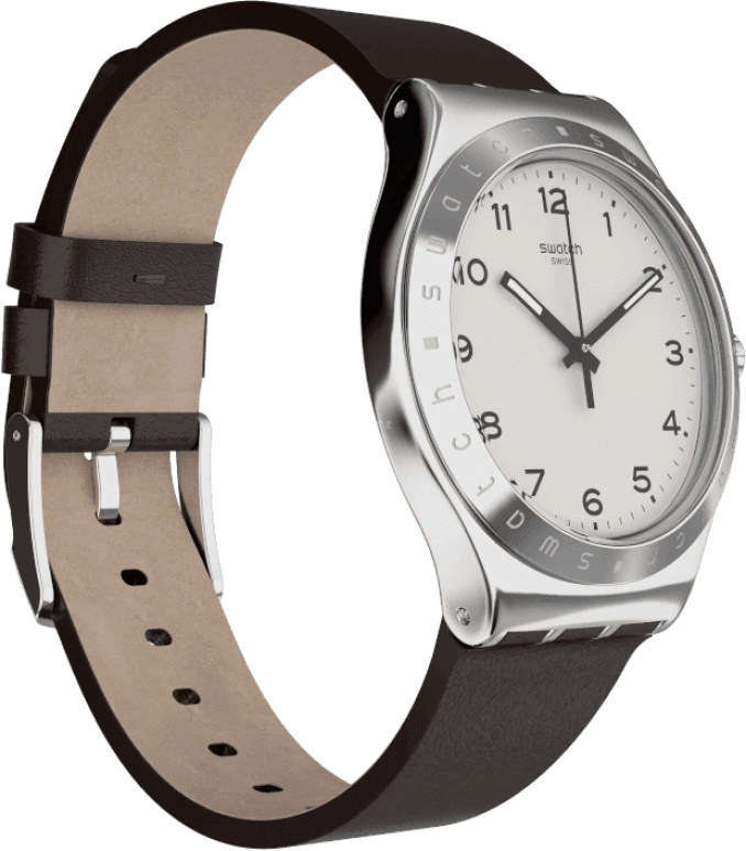 Swatch,IRONY 42.70mm,42.70mm,Stainless Steel,Silver White,YWS101
