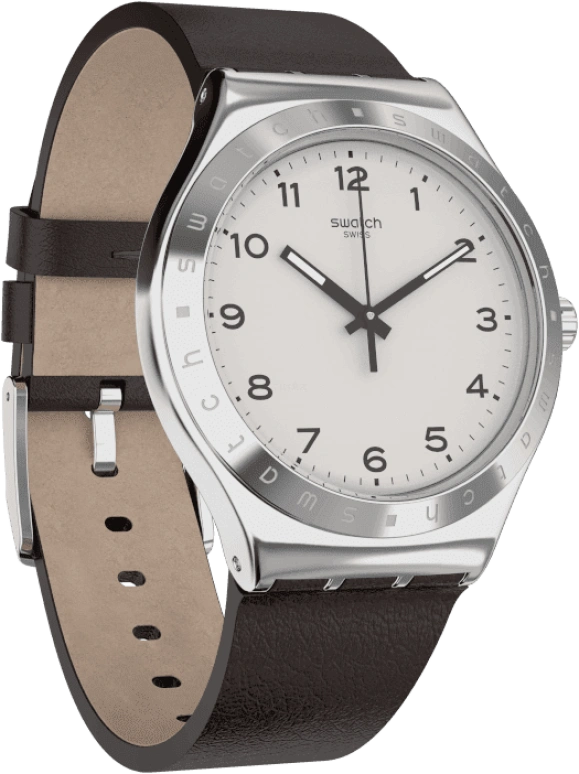 Swatch,IRONY 42.70mm,42.70mm,Stainless Steel,Silver White,YWS101