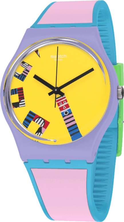 Swatch,Originals 34mm,34mm,Plastic,Yellow,Closed,GZ342