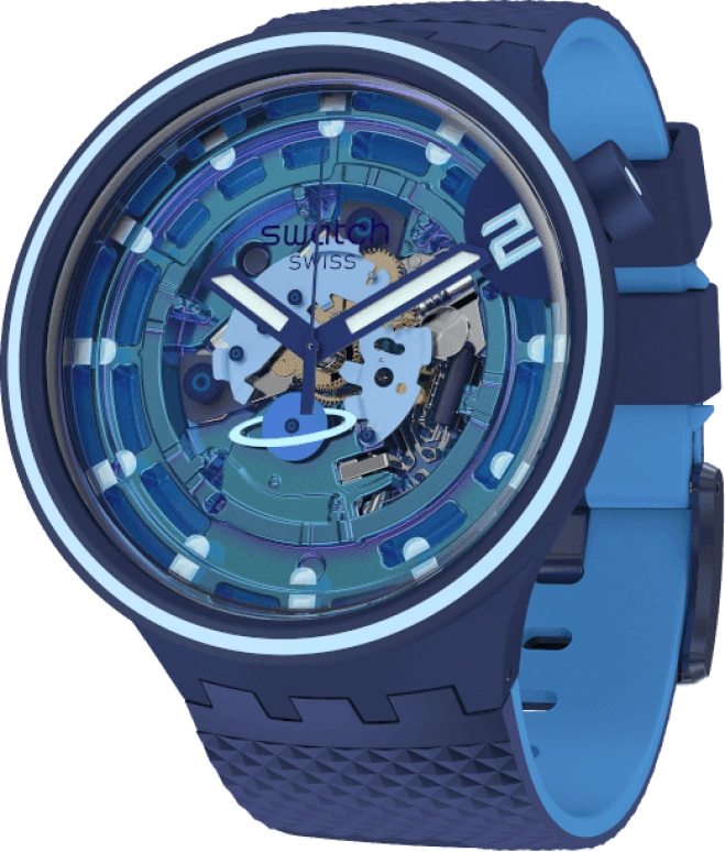 Swatch,Other 47mm,47mm,Sapphire,Crystal Glass,SB01N101