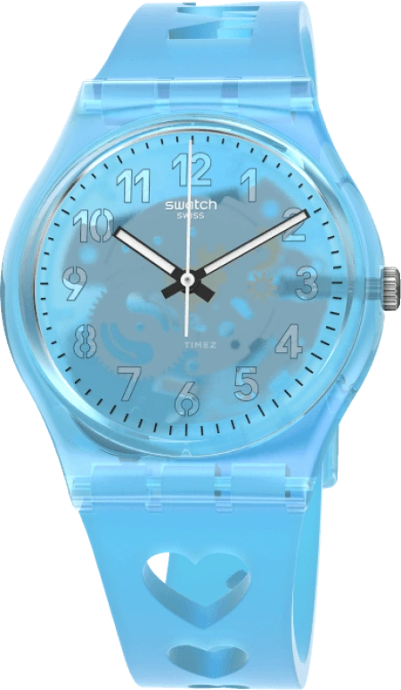 Swatch,Originals 34mm,34mm,Plastic,Blue,Open,GZ353