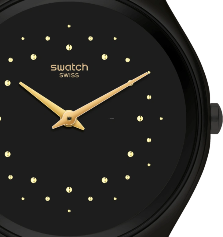 Swatch,SKIN 38mm,38mm,Stainless Steel,Black,Quartz,Round,SYXB102