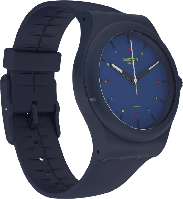 Swatch,Originals 42mm,42mm,Bioceramic,Blue,Quartz,Sapphire,Crystal Glass,Round,SO30N400