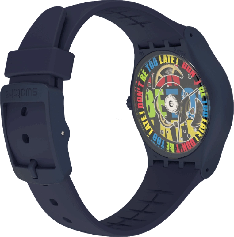 Swatch,Originals 42mm,42mm,Bioceramic,Blue,Quartz,Sapphire,Crystal Glass,Round,SO30N400