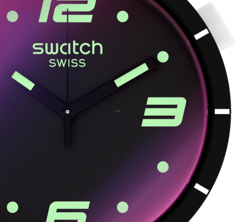 Swatch,THE BOLD 47mm,47mm,Plastic,Gradient,Purple,Sapphire,Crystal Glass,SO27B119