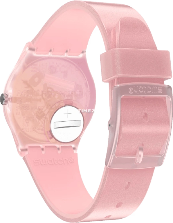 Swatch,Originals 34mm,34mm,Plastic,Transparent,Quartz,Tonneau,Pink,GP173
