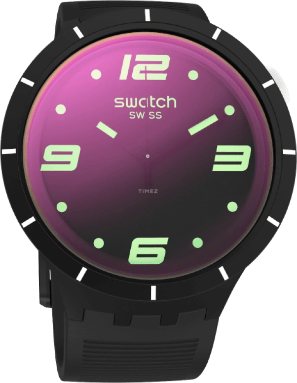 Swatch,THE BOLD 47mm,47mm,Plastic,Gradient,Purple,Sapphire,Crystal Glass,SO27B119
