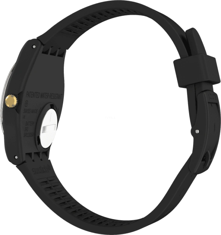 Swatch,Originals 34mm,34mm,Plastic,Gold,Sapphire,Crystal Glass,GB323