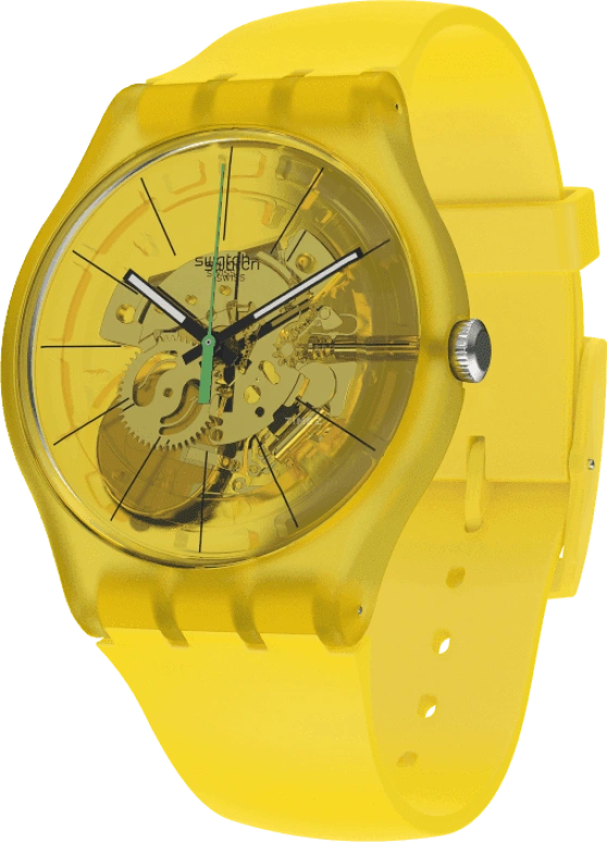 Swatch,Originals 41x47.40mm,41x47.40mm,Plastic,Yellow,SUOJ108