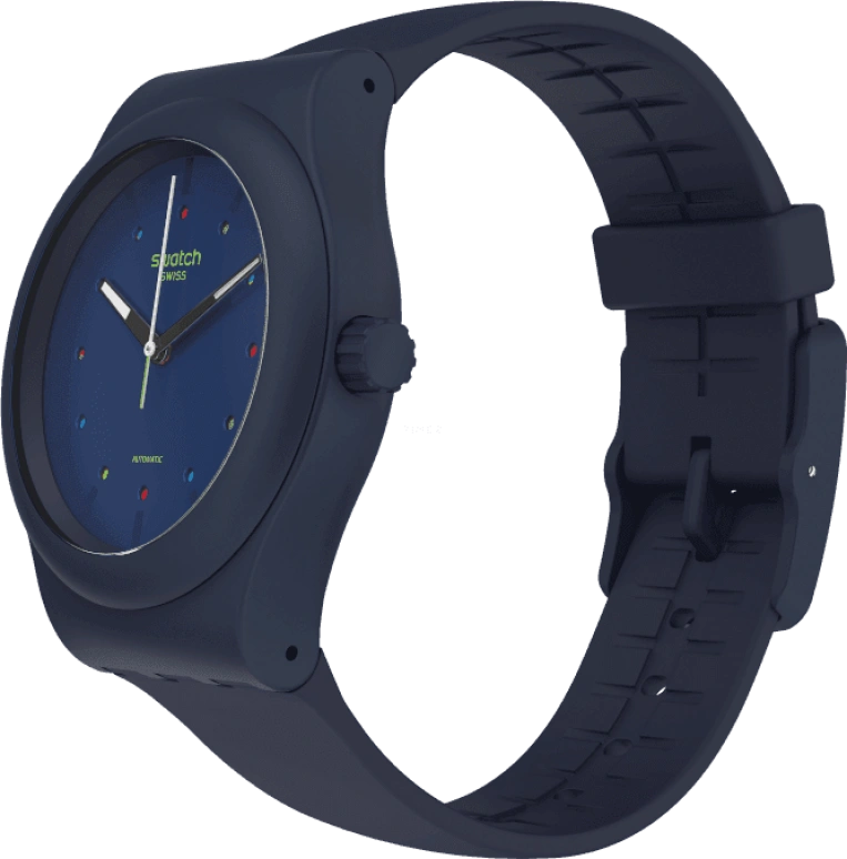 Swatch,Originals 42mm,42mm,Bioceramic,Blue,Quartz,Sapphire,Crystal Glass,Round,SO30N400