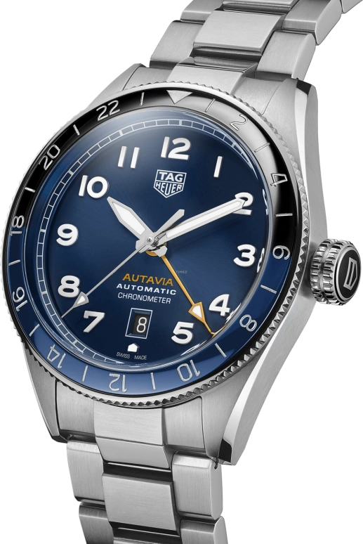 TAG Heuer,Autavia 42mm,42mm,Ceramic,Stainless Steel,Blue,Automatic,Date,46hours,WBE511A,WBE511A.BA0650