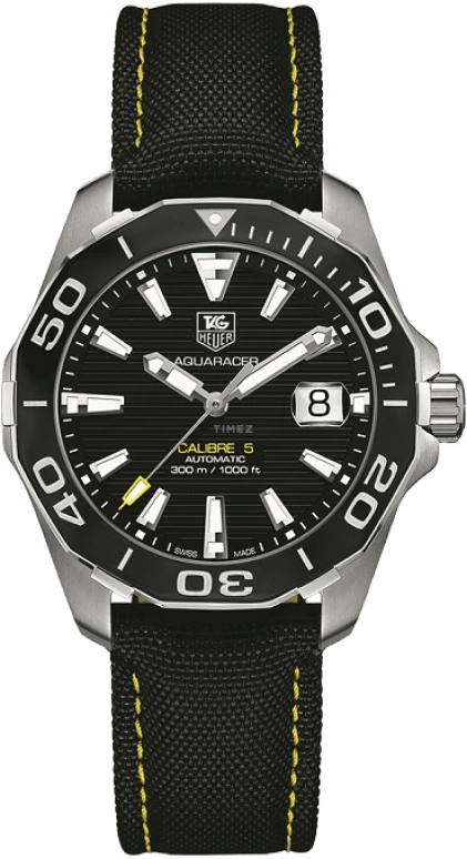 TAG Heuer,Aquaracer 41mm,41mm,Ceramic,Stainless Steel,Black,Automatic,Chronograph,Date,WAY211A,WAY211A.FC6362