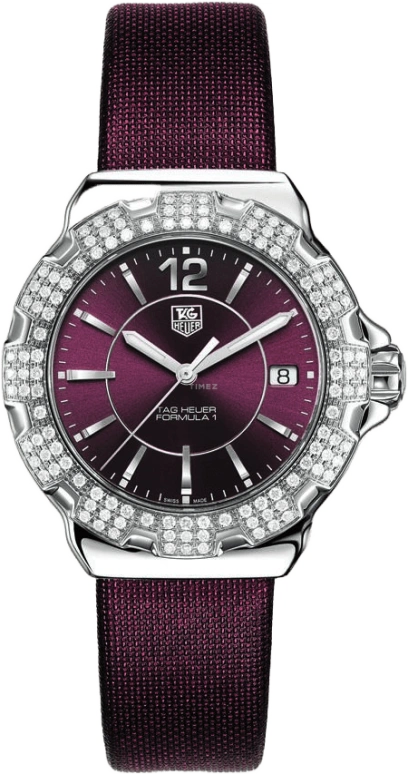 TAG Heuer,Formula 1 37mm,37mm,Stainless Steel,Purple,Quartz,Date,26280hours,WAH121B,WAH121B.FC6223