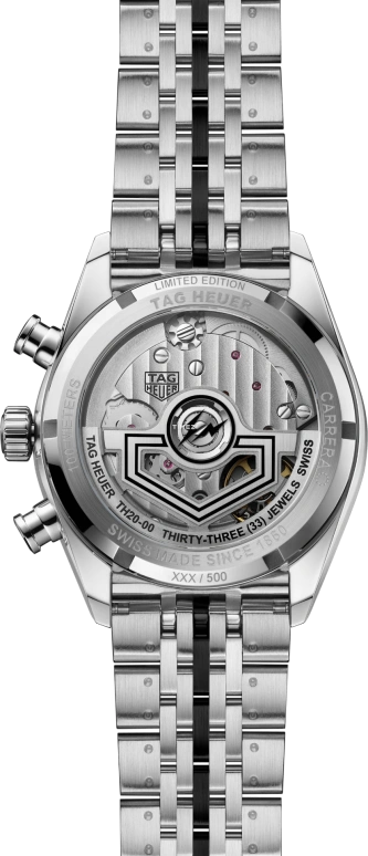 泰格豪雅,卡莱拉 39毫米,39毫米,精钢,黑色,自动上弦,计时,日历,CBS221B,CBS221B.BA0045