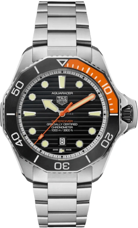 TAG Heuer,Aquaracer 45mm,45mm,Titanium,Ceramic,Stainless Steel,Black,Automatic,70hours,In-house Caliber,WBP5A8A,WBP5A8A.BF0619