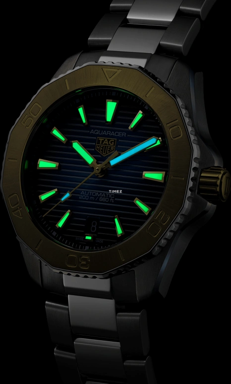 泰格豪雅,竞潜 40毫米,40毫米,精钢,蓝色,自动上弦,日历,42小时,WBP2150,WBP2150.BA0627