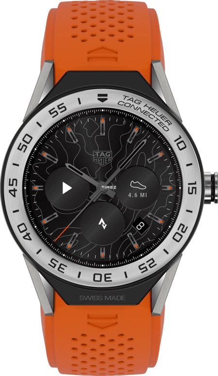 TAG Heuer,Carrera 45mm,45mm,Titanium,Stainless Steel,Black,Processor,Chronograph,Day,Connected,Smartwatch,25hours,In-house Caliber,SBF8A8014,SBF8A8014.11FT6081