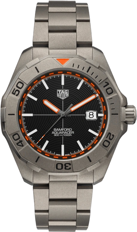 TAG Heuer,Aquaracer 43mm,43mm,Titanium,Black,Automatic,Chronograph,Date,WAY208F,WAY208F.BF0638