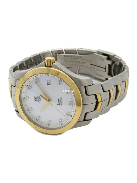 TAG Heuer,Link 39mm,39mm,Stainless Steel,White,Quartz,Day,Sapphire,Crystal Glass,WJF1153,WJF1153.BB0579