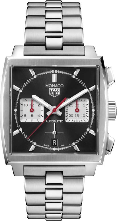 TAG Heuer,Monaco 39mm,39mm,Stainless Steel,Black,Automatic,Chronograph,Date,Hollow Out,Column Wheel,80hours,In-house Caliber,CBL2113,CBL2113.BA0644