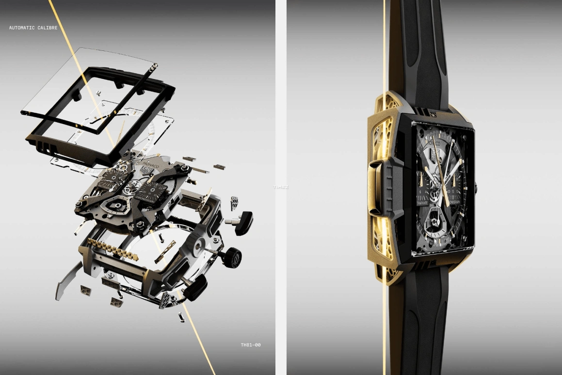 泰格豪雅,摩纳哥 39毫米,39毫米,钛,灰色,黑色,自动上弦,计时,65小时,CBW218B,CBW218B.FT8124