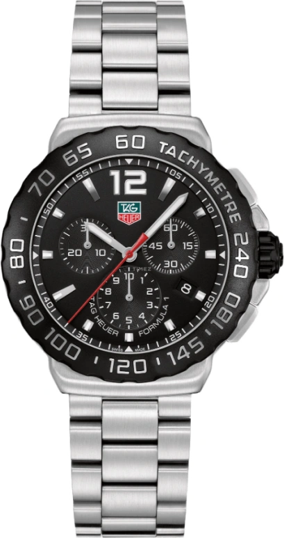 TAG Heuer,Formula 1 42mm,42mm,Stainless Steel,Black,Quartz,Chronograph,Date,Hollow Out,CAU1110,CAU1110.BA0858