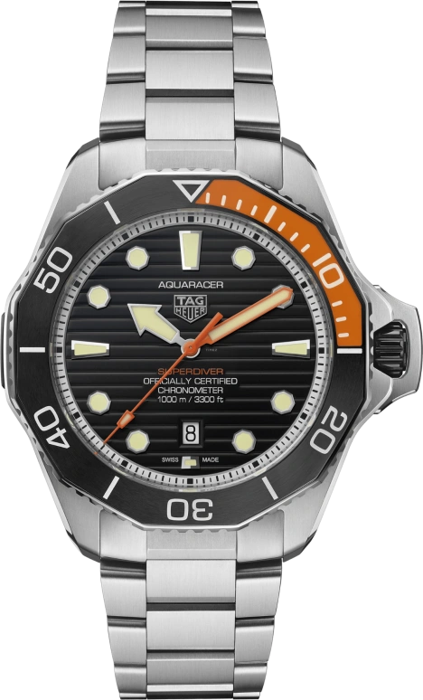 TAG Heuer,Aquaracer 45mm,45mm,Titanium,Ceramic,Stainless Steel,Black,Automatic,70hours,In-house Caliber,WBP5A8A,WBP5A8A.BF0619