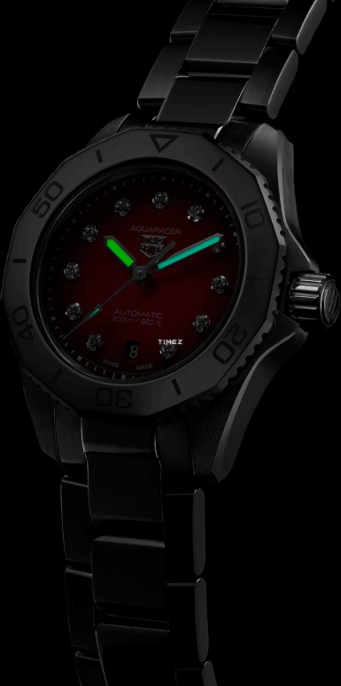 TAG Heuer,Aquaracer 30mm,30mm,Stainless Steel,Red,Automatic,Day,40hours,WBP2414,WBP2414.BA0622