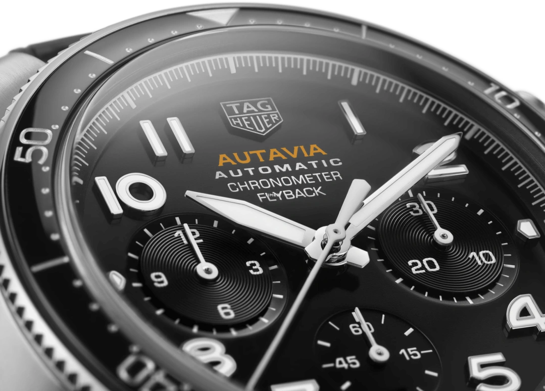 泰格豪雅,Autavia 42毫米,42毫米,精钢,黑色,自动上弦,计时,日历,飞返,CBE511A,CBE511A.FC8279
