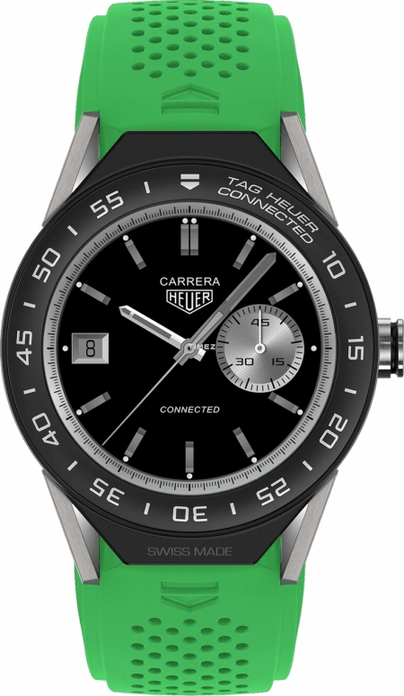 TAG Heuer,Connected Watch 45mm,45mm,Titanium,Ceramic,Black,Processor,Chronograph,Day,Connected,Smartwatch,25hours,In-house Caliber,SBF8A8001,SBF8A8001.11FT6083