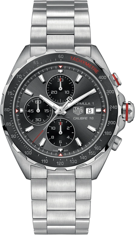 TAG Heuer,Formula 1 44mm,44mm,Stainless Steel,Ceramic,Smoky Gray,White,Black,Red,Automatic,42hours,In-house Caliber,CAZ2012,CAZ2012.BA0876